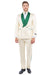 EXAMPLE: Tazio Men's Slim-Fit Double-Breasted Paisley Smoking Jacket in Ivory & Emerald Green