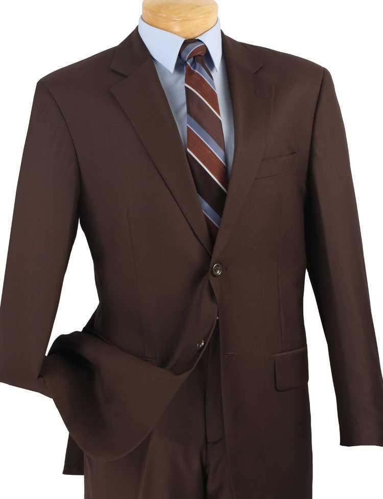 Executive 2 Piece Regular Fit Suit Color Brown — MensUSA