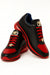 Belvedere Flash Men's Black & Red Ostrich-Calf Sneakers