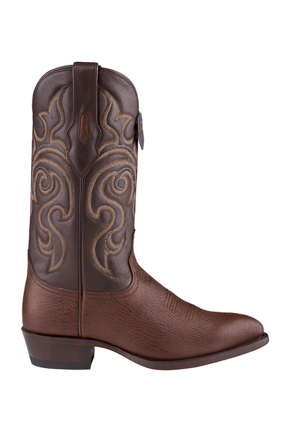 Brown Sharkskin Cowboy Boots J-Toe - Image 2