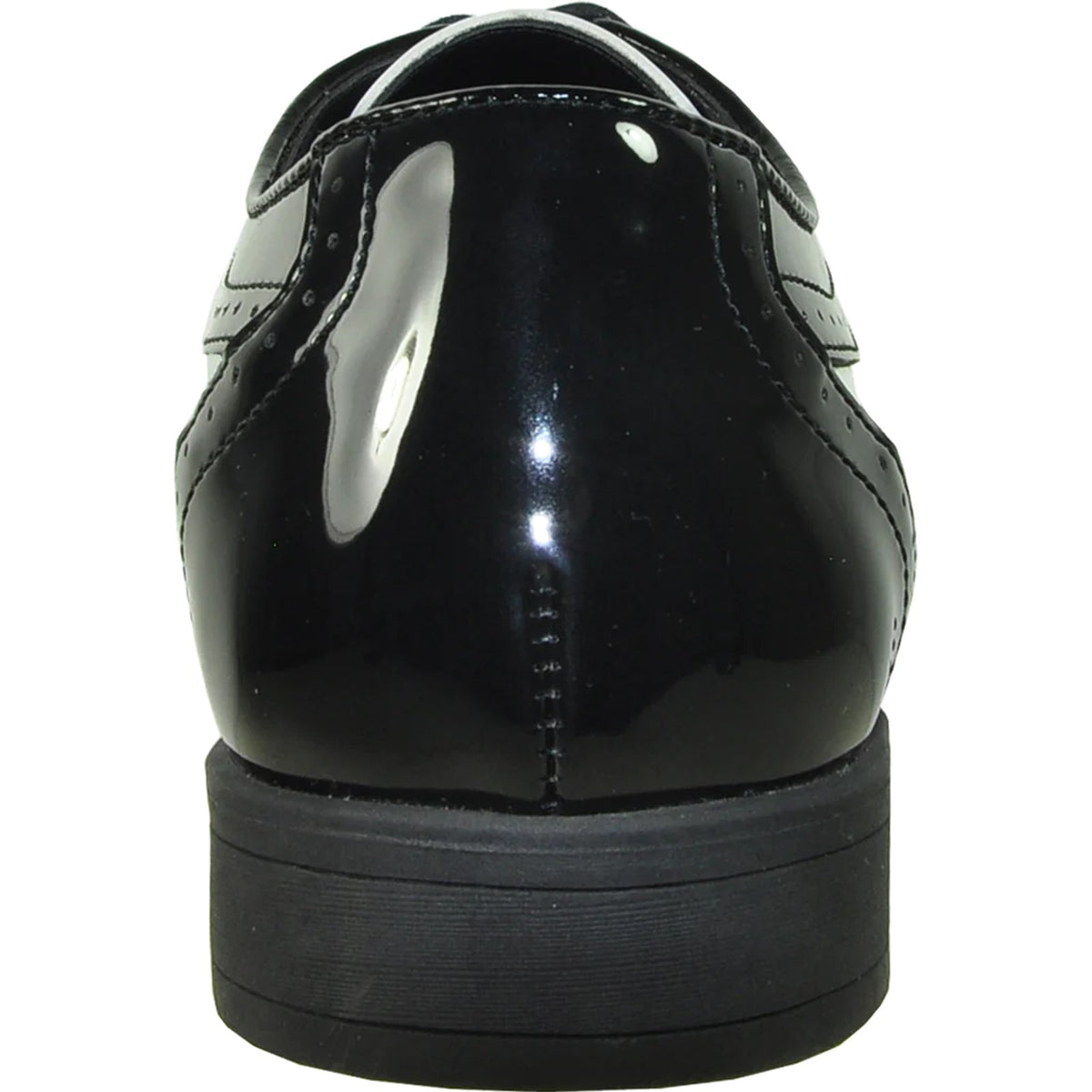 Mens 1920's Gangster Wingtip Dress Shoe in Black and White