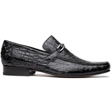 Marco Di Milano Fabro Black Caiman Bit Loafers