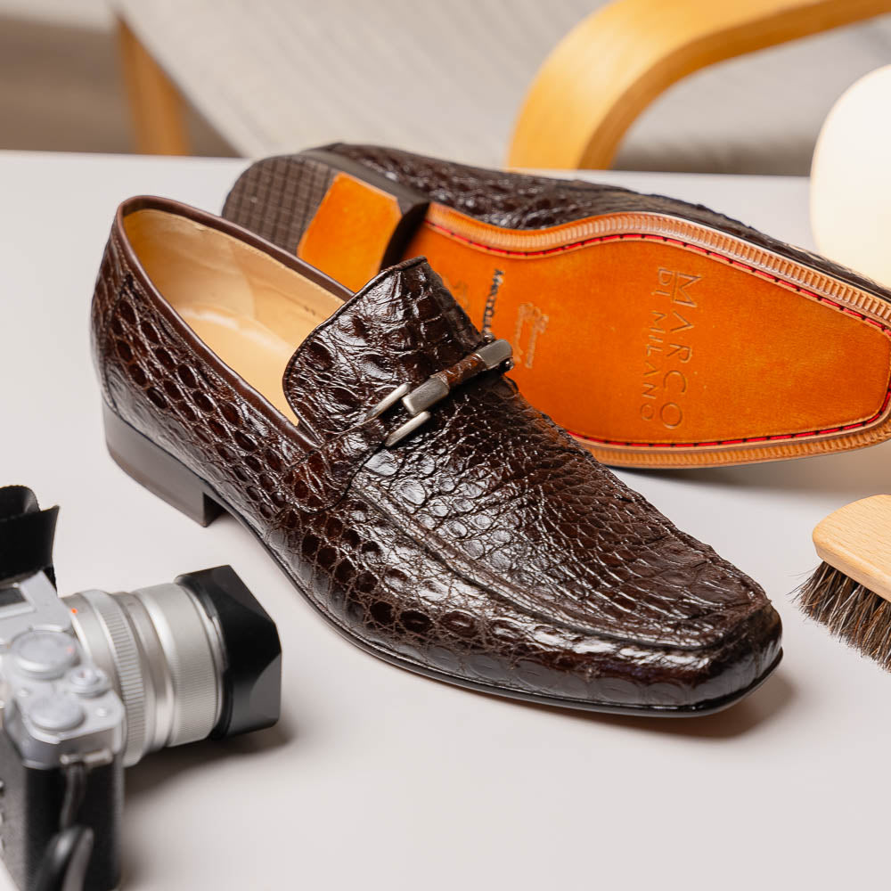 Marco Di Milano Fabro-Tin Brown Leather Dress Shoe