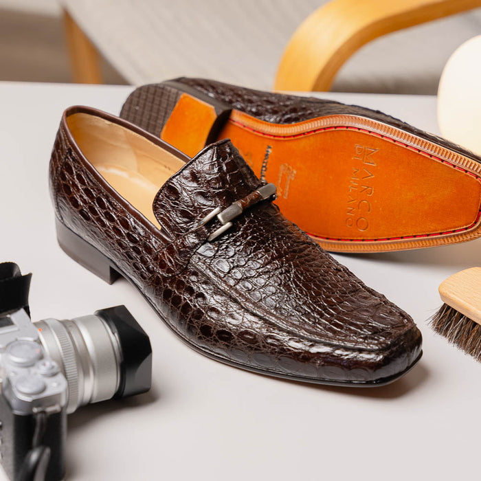 Marco Di Milano Fabro-Tin Brown Leather Dress Shoe