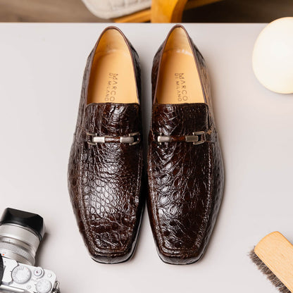 Marco Di Milano Fabro-Tin Brown Leather Dress Shoe
