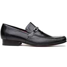 Marco Di Milano Fabro Black Lizard Bit Loafers