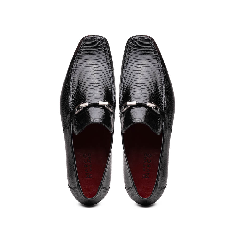 Marco Di Milano Fabro-Liz Black lizard bit loafer