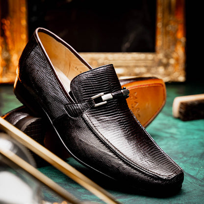 Marco Di Milano Fabro-Liz Brown lizard bit loafer