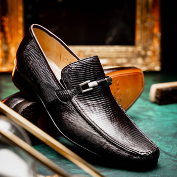 Marco Di Milano Fabro-Liz Brown lizard bit loafer