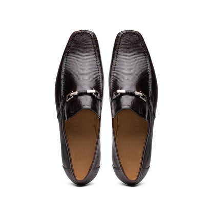 Marco Di Milano Fabro-Liz Brown lizard bit loafer