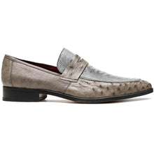 Marco Di Milano Fangio Serpentine Grey Ostrich Penny Loafer