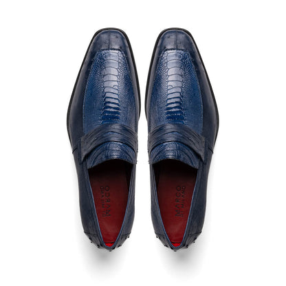 Marco Di Milano Fangio Denim Blue Leather Loafer