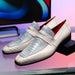 Marco Di Milano Fangio Gray Leather Loafers