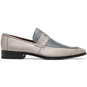 Marco_Di_Milano Fangio Gray Leather Loafers