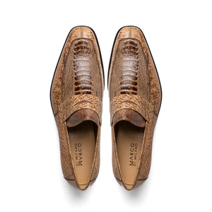 Marco Di Milano Fangio Ostrich Penny Loafers Rust Orix