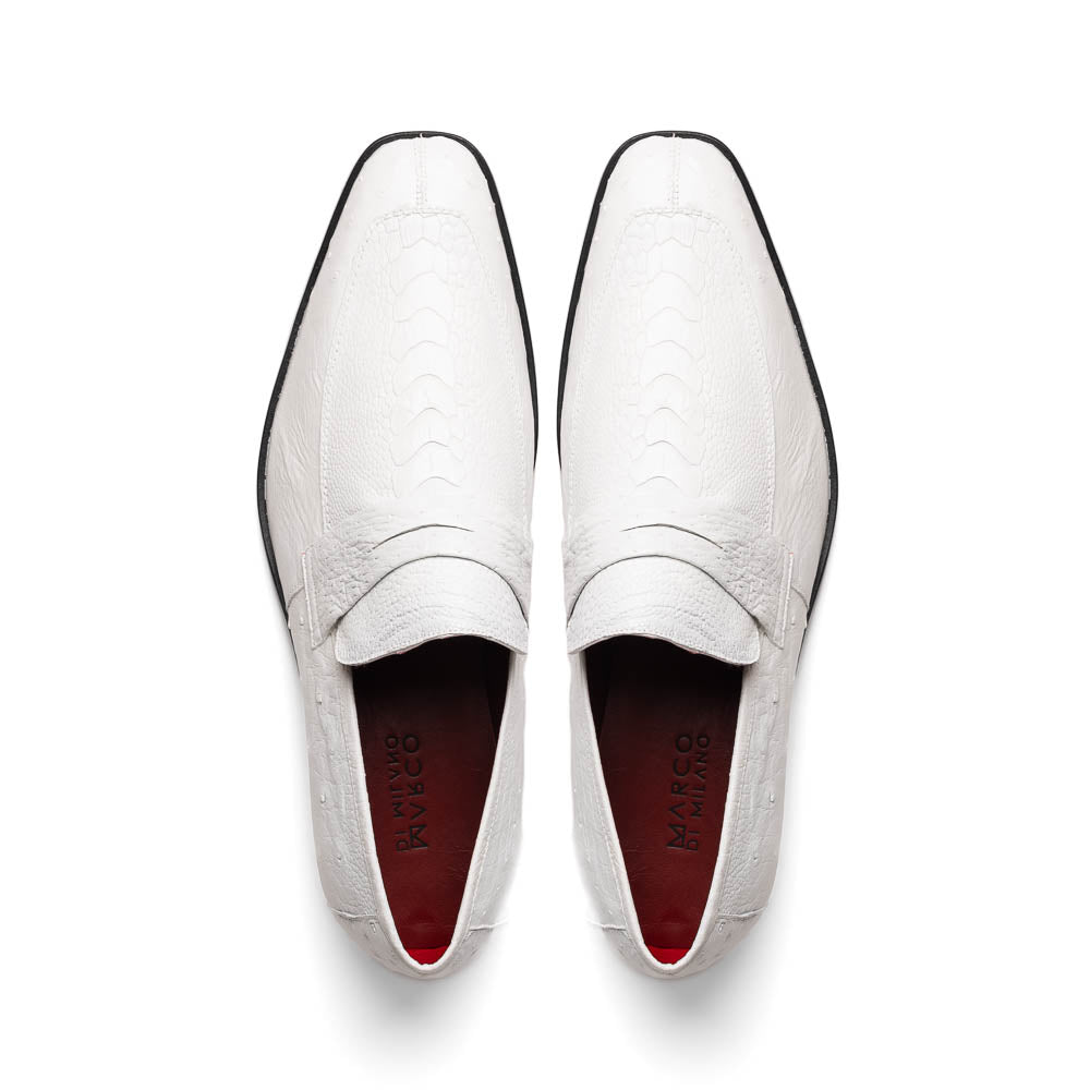 Marco_Di_Milano Fangio White Leather Luxury Shoe
