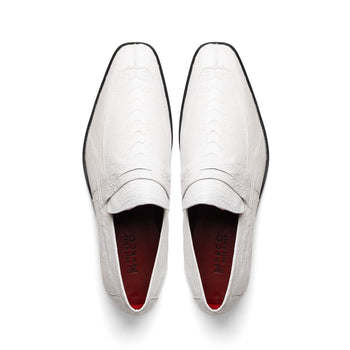 Marco_Di_Milano Fangio White Leather Luxury Shoe