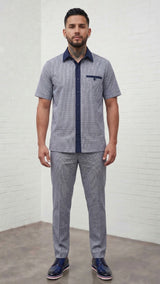 Mens Outlet 2 Piece Walking Suit - Hounds-tooth Set