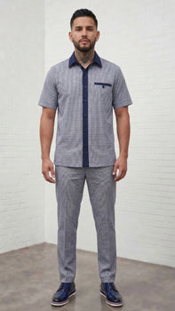 Mens Outlet 2 Piece Walking Suit - Hounds-tooth Set