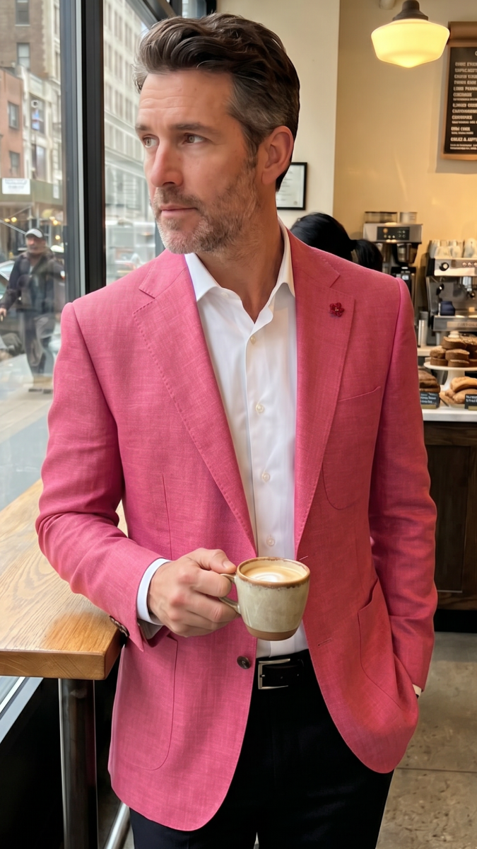Fuchsia Blazer Mens Sport Coat
