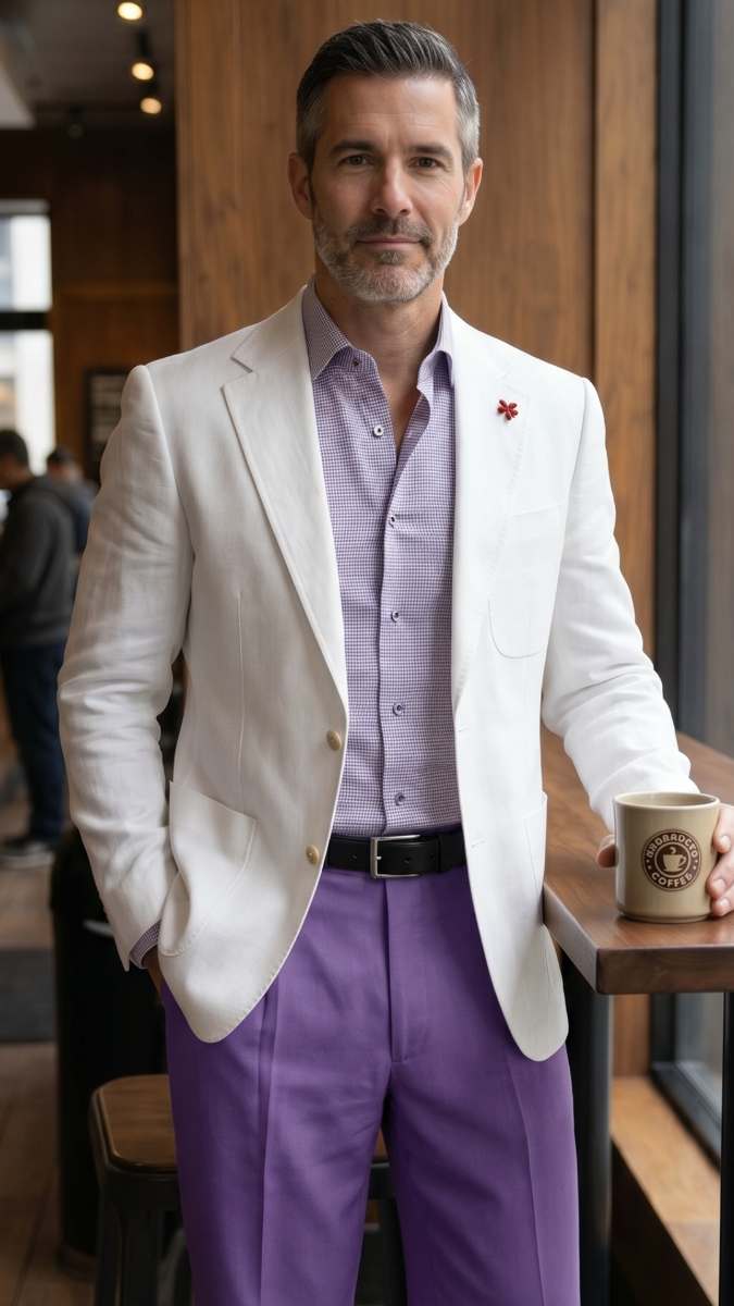 White Blazer Mens Sport Coat