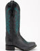 Ferrini Men's Blaze Leather Square Toe Boots Handcrafted - Black