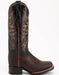 Ferrini Men's Blaze Leather Square Toe Boots Handcrafted Chocolate