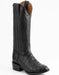 Ferrini Men's Dakota Belly Caiman Western Boots - Round Toe Handcrafted Black
