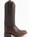 Ferrini Men's Dakota Belly Caiman Western Boots Square Toe Handcrafted Chocolate
