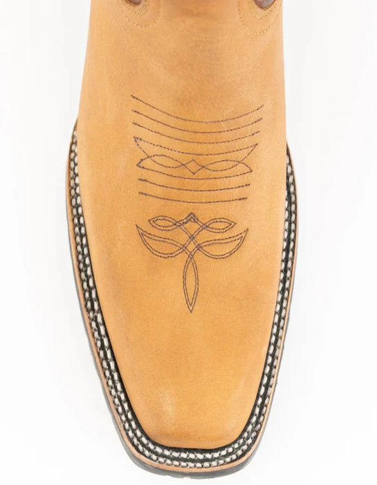 Ferrini Men's Kingston Rubber Sole Square Toe Boots Handcrafted - Tan