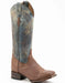 Ferrini Men's Morgan Smooth Ostrich Square Toe Boots Handcrafted - Kango Brown 1029307
