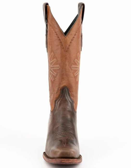 Ferrini Men's Santa Fe Leather Boots Handcrafted - Chocolate — MensUSA