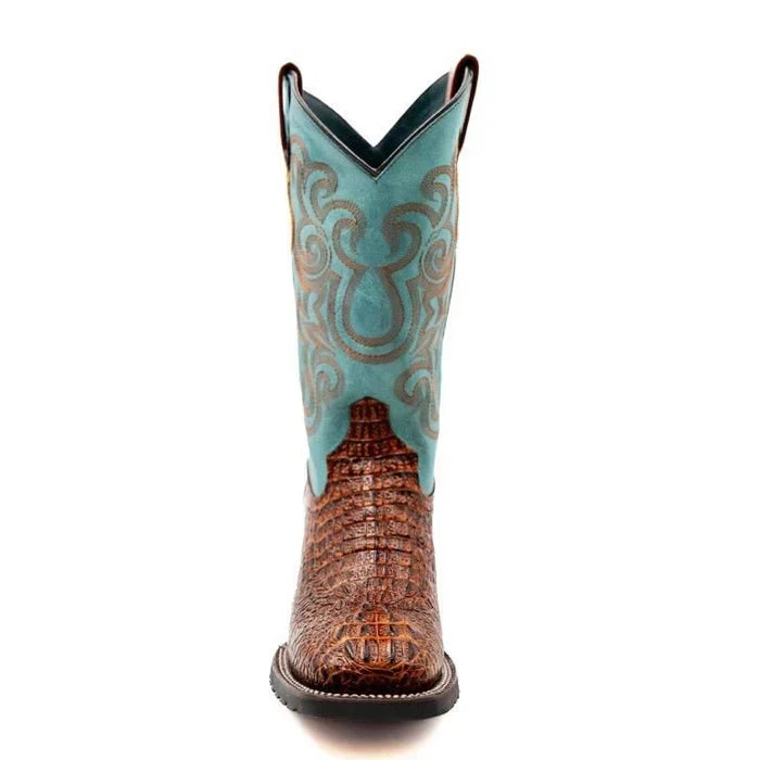 Men's Genuine Exotic Animal Skin Ferrini Hornback Crocodile Card Holder by Ferrini USA - Image 4