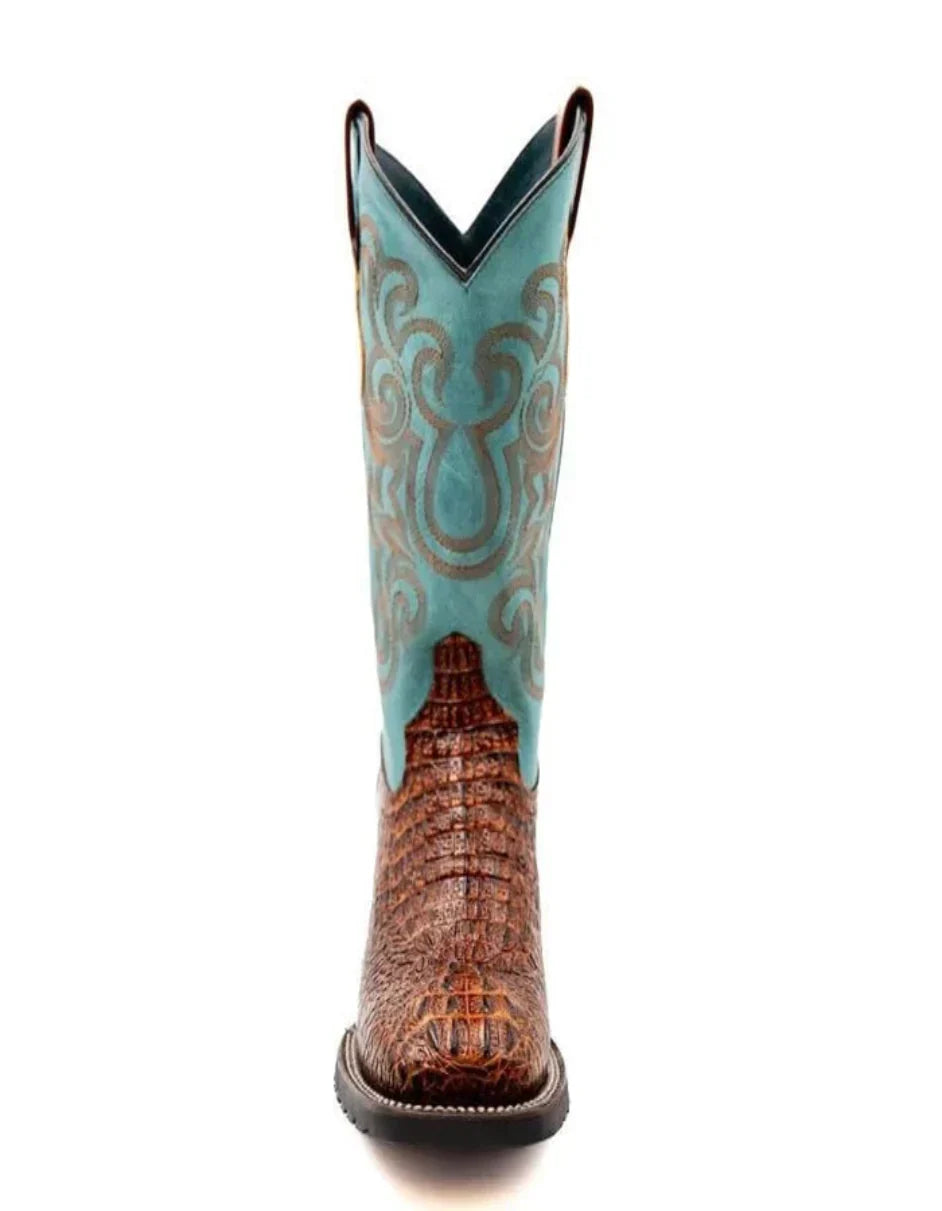 Men's Genuine Exotic Animal Skin Ferrini Hornback Crocodile Card Holder by Ferrini USA - Image 3