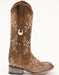 Ferrini Women's Bella Square Toe Boots Handcrafted - Brown 8229310
