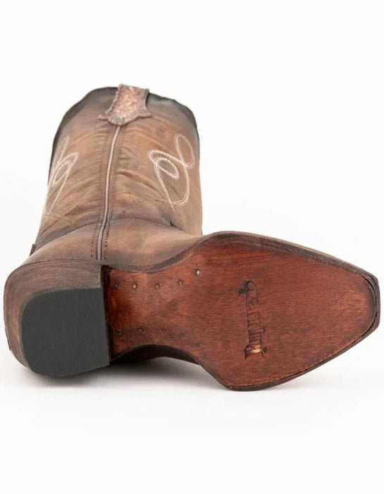 Ferrini Women's Madison Snip Toe Boots Handcrafted - Brown 8186110
