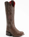 Ferrini Women's Stampede Square Toe Boots Crocodile Print - Rust Brown