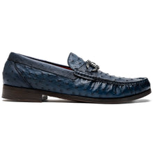 Marco Di Milano Ferrioni Ostrich Navy Bit Loafer