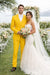FESTIVE Colorful Alberto Nardoni Men'S Vested 3 Piece Suit Yellow