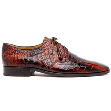 Marco Di Milano Fitipaldi Rustic Cognac Alligator Derby Shoe