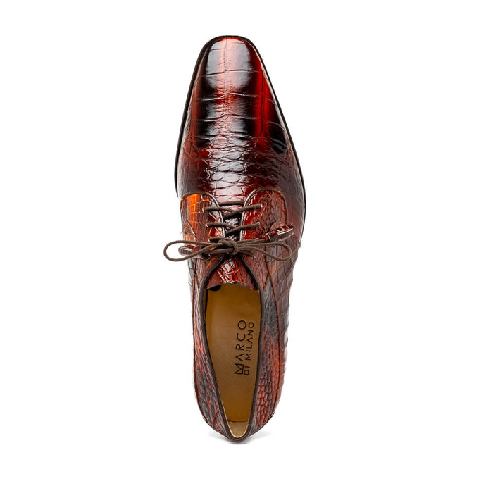 Marco Di Milano Fitipaldi Alligator Derby  Rustic Cognac