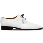 Marco Di Milano Fitipaldi  White Alligator Derby Shoe