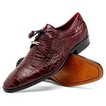 Marco Di Milano Fitipaldi Wine Leather Dress Shoe