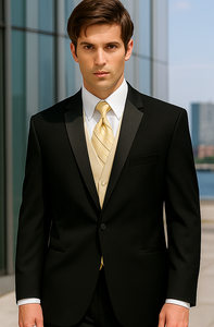 Fitted Slim Fitc Cut Illusion Tuxedo Black Slim Fit Black Tuxedo - Skinny Fit Tuxedo