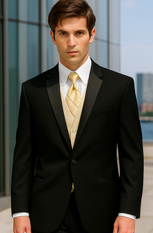 Fitted Slim Fitc Cut Illusion Tuxedo Black Slim Fit Black Tuxedo - Skinny Fit Tuxedo