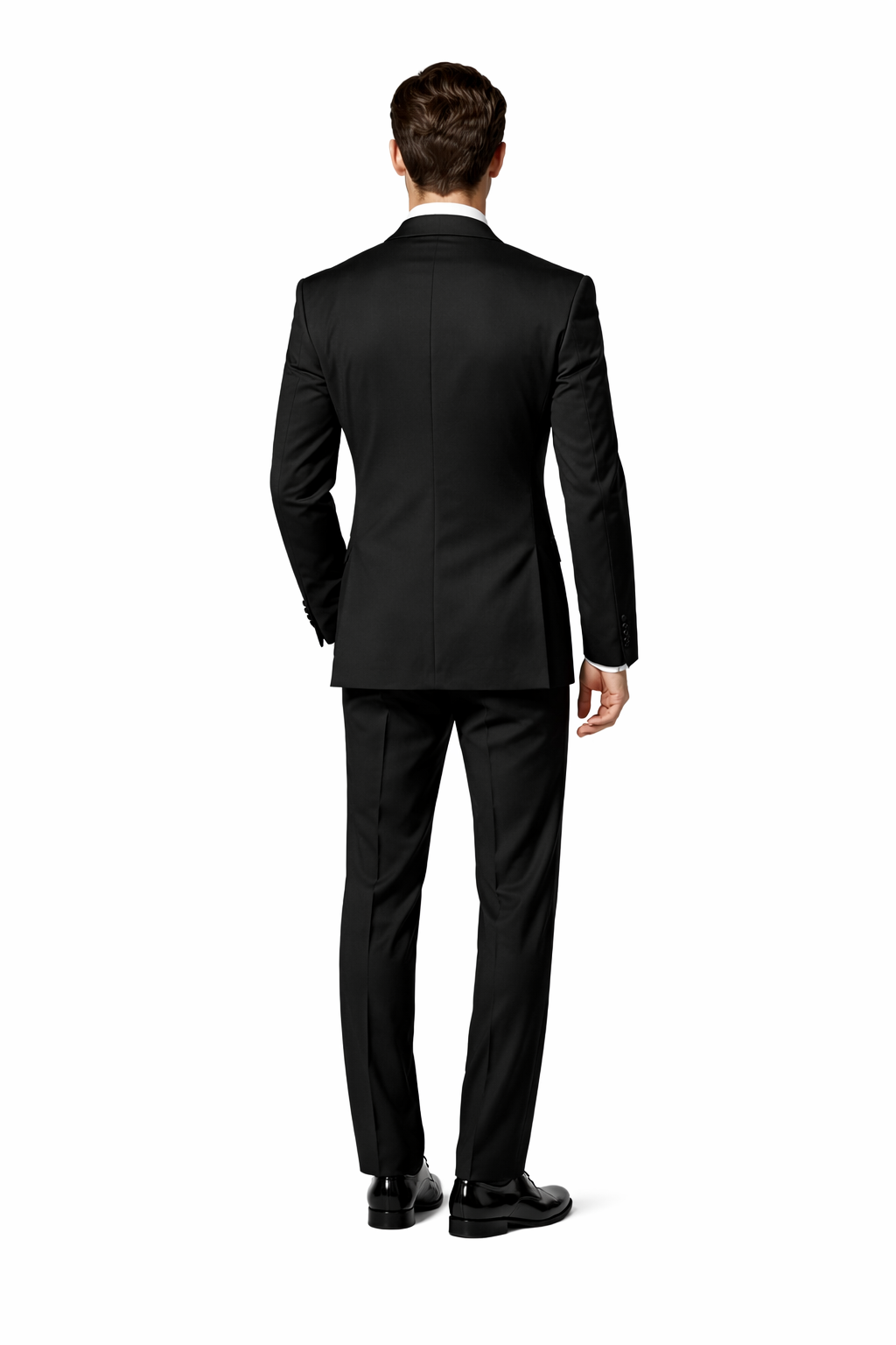Fitted Slim Fitc Cut Traditional Black Best Designer One Button Black Tuxedo Suit For Men Slim Fit Black Tuxedo - Skinny Fit Tuxedo - Image 3