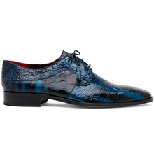 Marco Di Milano Fitipaldi Rustic Blue Alligator Derby Shoe