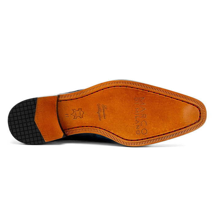Marco Di Milano Fitipaldi Alligator Derby Blue