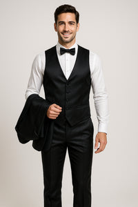 Mens Modern Fit Shiny Sharkskin Suit in Purple