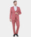 Men’s Dusty Rose Three Piece Suit – Modern Formal 3PC Wedding and Prom Suit - Pink Coloe Modern Fit